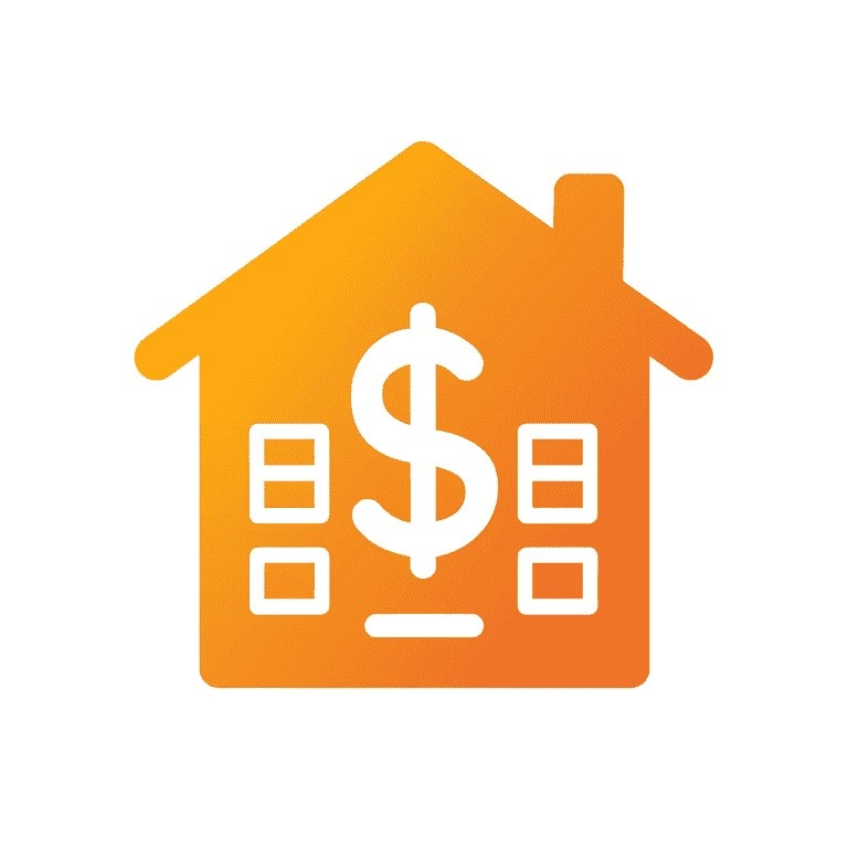 Icon with home symbol and dollar sign, representing VA payment for in-home care